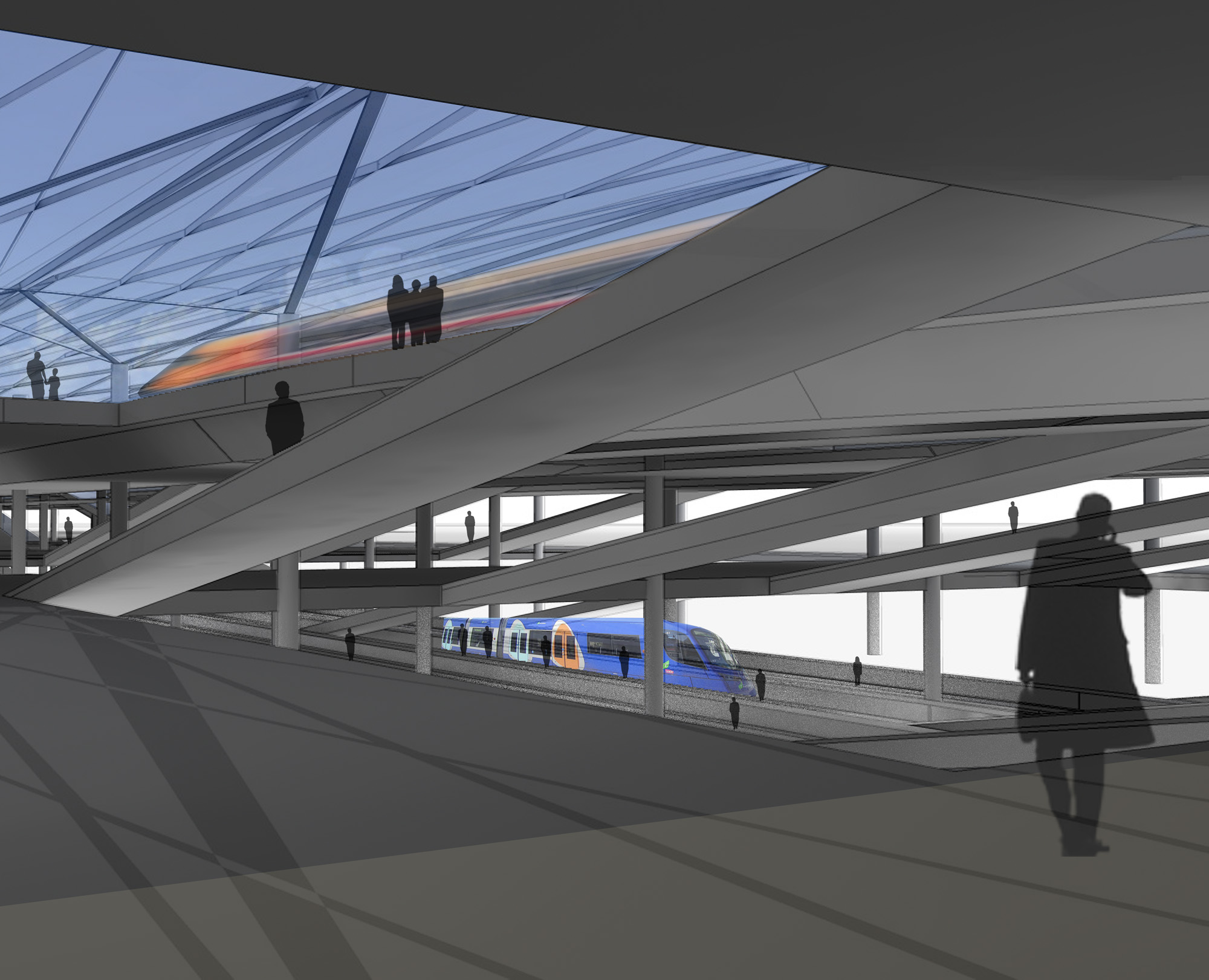 Diridon High Speed Rail Station Perspective Diridon High Speed Rail Station Perspective